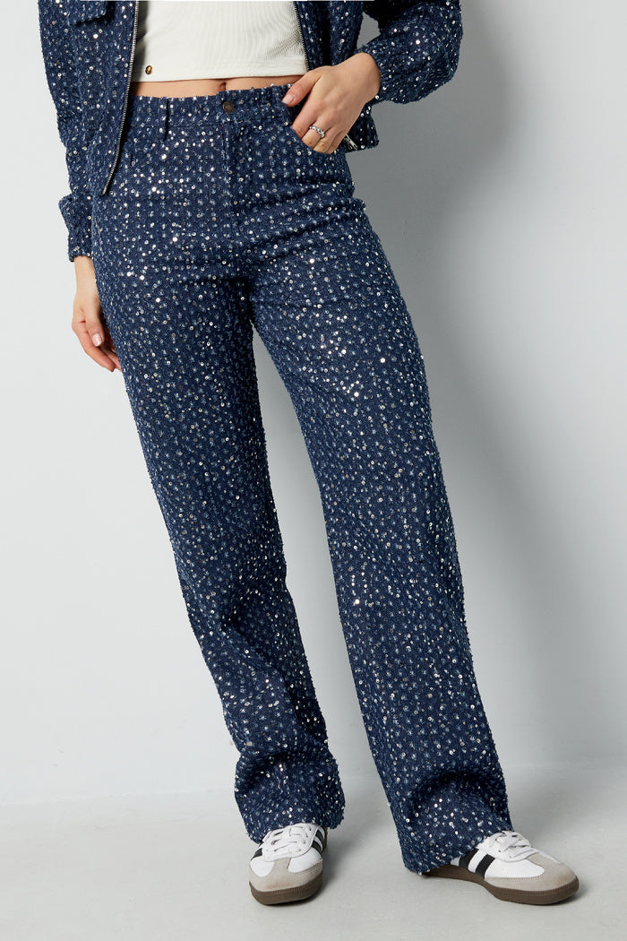 Jean en denim avec paillettes - Blue