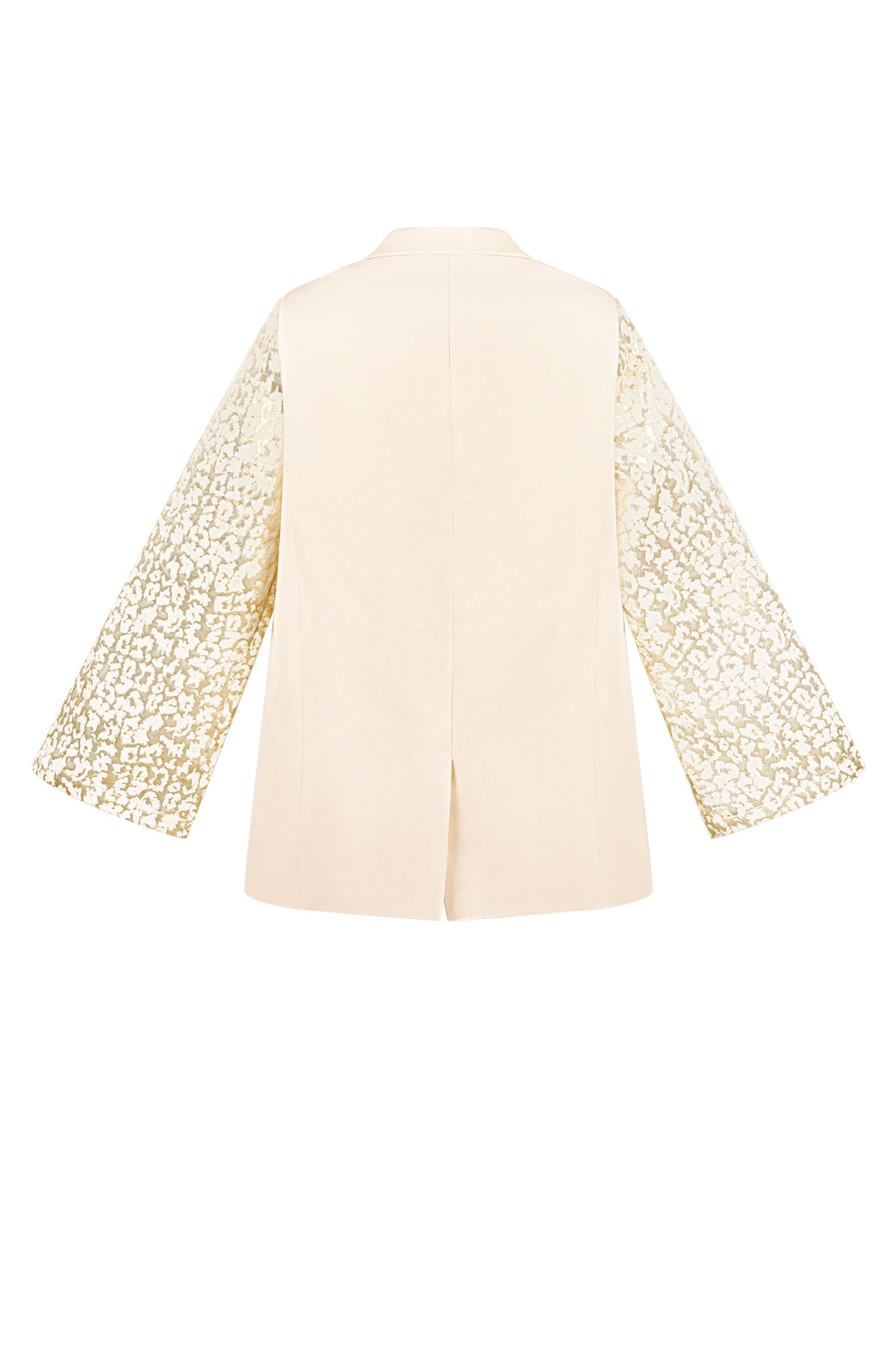 Blazer with panther sleeves - Cream