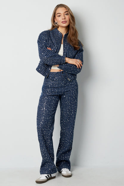 Jean en denim avec paillettes - Blue
