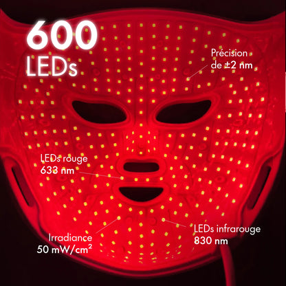 NOOANCE PARIS - Masque LED visage Elite X600 - Raffermit, renforce, illumine