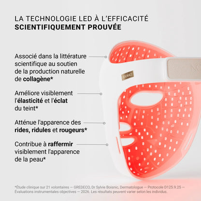NOOANCE PARIS - Masque LED visage Elite X600 - Raffermit, renforce, illumine
