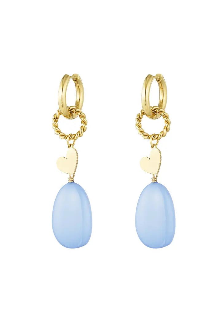Boucles d'oreilles sea vibe - bleu clair