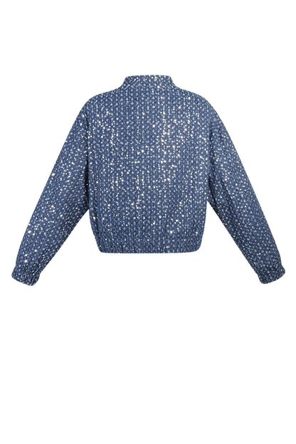Veste en jean à paillettes - Blue