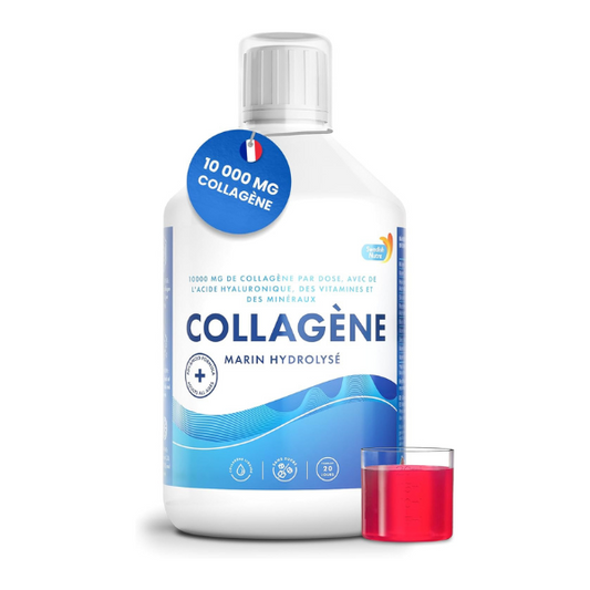 Swedish Nutra Collagène Marin 10 000 mg sans Sucre 500 ml | Peptides de Collagène Hydrolysé Pur (Type I & III)