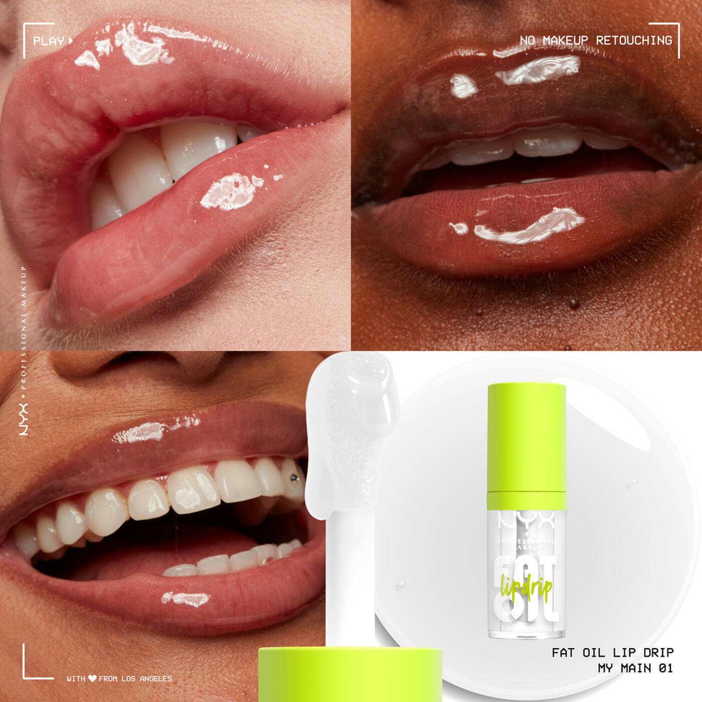 NYX - Huile à lèvres FAT OIL -   My Main