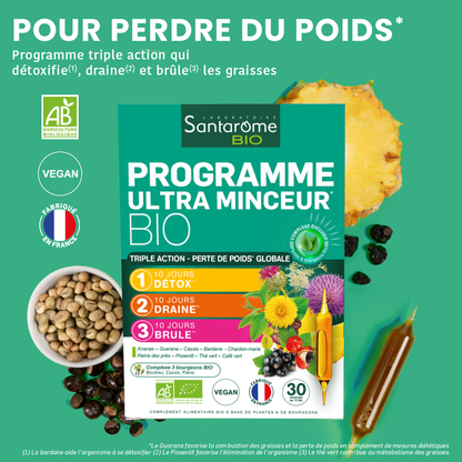 Santarome - Programme Ultra Minceur Bio - 30 ampoules