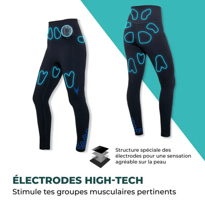 Legging EMS taille haute - Entraînement EMS cuisses‑abdos‑fessiers