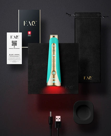 FOREO FAQ™ 102 - EMS & radiofréquence (RF) & luminothérapie LED - Rajeunissement complet du visage à domicile + Primer au miel de Manuka