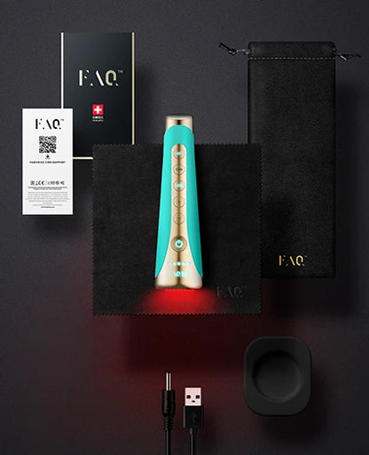 FOREO FAQ™ 102 - EMS & radiofréquence (RF) & luminothérapie LED - Rajeunissement complet du visage à domicile + Primer au miel de Manuka