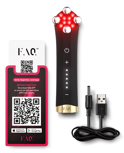 FAQ™ 402 Appareil tonifiant à double micro-courants et LED rouge + Primer au miel de Manuka